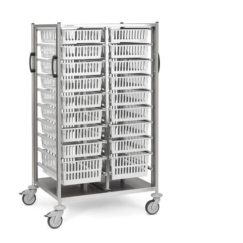 Hospital trolley - 620TRT.(16)72.(2)73 - Insausti - transport / stainless steel / with drawer