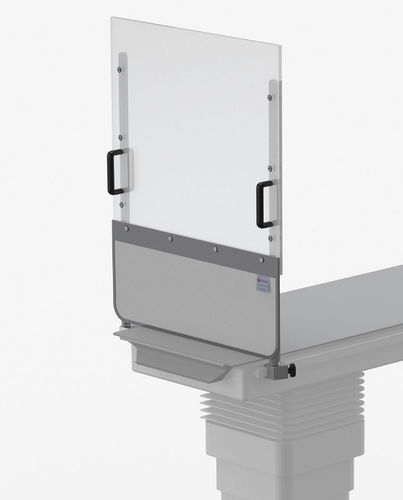 X-ray radiation shielding screen - 311/TC - Kenex Electro-Medical - examination table-mounted / with window / 0.50 mm