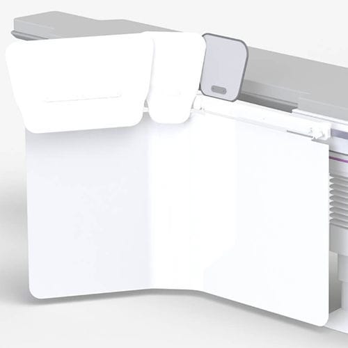 X-ray radiation shielding screen - 312/DS/3.122 - Kenex Electro-Medical - examination table-mounted / 0.50 mm