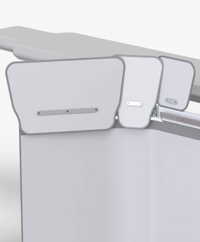 X-ray radiation shielding screen - 312/E/025 - Kenex Electro-Medical - examination table-mounted / 0.50 mm
