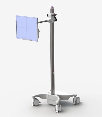 Potter-Bucky on casters - 1330/4/1  - Kenex Electro-Medical - with flat panel detector