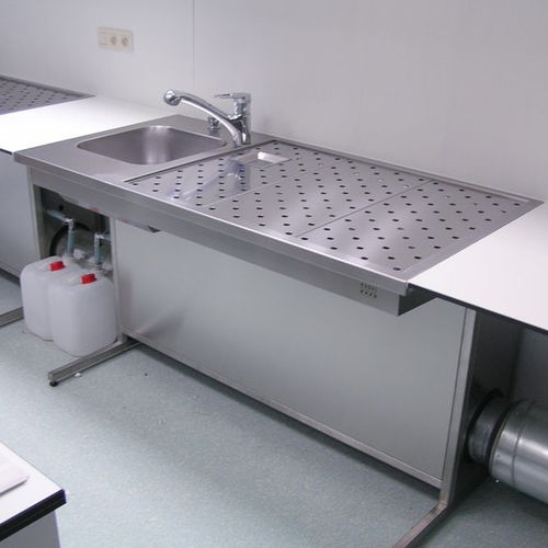 Histopathology laboratory workstation - UCS-2500 - KUGEL medical GmbH & Co. KG - for sample preparation / wall-mounted / with sink
