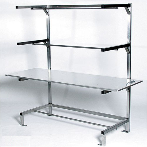 4-shelf shelving unit - KRA-04 - KUGEL medical GmbH & Co. KG - mortuary / stainless steel