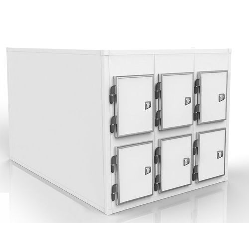 Mortuary stretcher mortuary cabinet - SMC 40/0800 - KUGEL medical GmbH & Co. KG - 8-body / front-loading / for temporary storage