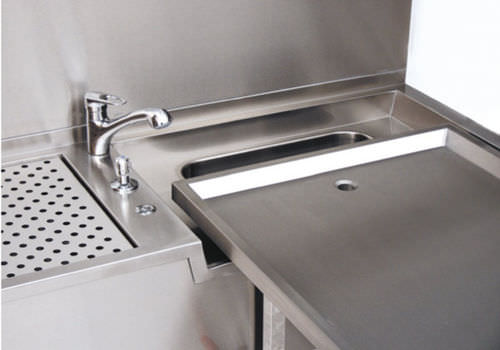 Laboratory sink - TDS-5 - KUGEL medical GmbH & Co. KG - autopsy / autopsy table / 1-station
