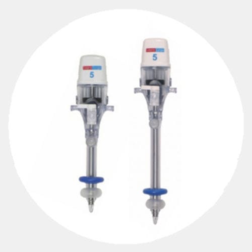 Laparoscopic trocar - BC5SS-C - LaproSurge  - rounded tip / with sleeve / with insufflation tap