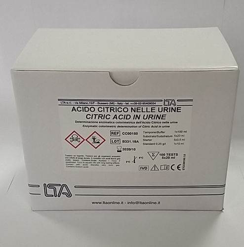 Clinical chemistry assay kit - CC00150 - LTA  - citric acid / urine / enzymatic