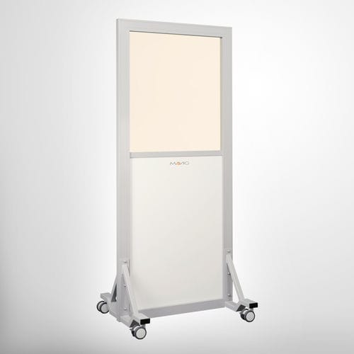 X-ray radiation shielding screen - WD504 - MAVIG  - mobile / with window / 0.50 mm
