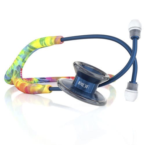 Cardiology stethoscope - MD ONE® EPOCH® TIE DYE/CAPRIDIUM - MDF Instruments - pediatric / dual-head / stainless steel