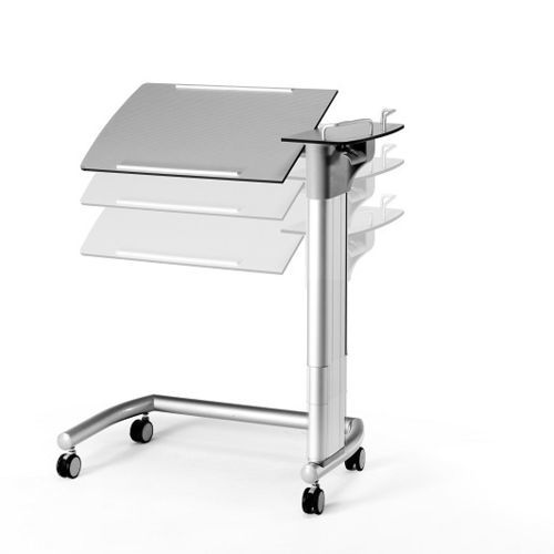 Overbed table on casters - MB0027 - Medical Iberica - height-adjustable