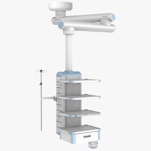 Ceiling-mounted medical pendant - Mediland Enterprise Corporation - operating room / articulated / with shelves