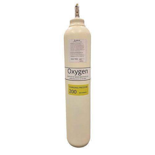 Oxygen medical gas cylinder - 676-0029-00 - Meditech - stainless steel / white