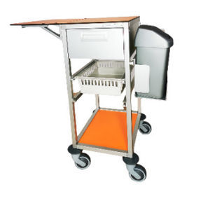 Emergency trolley - Gaby Star 1/2 ISO - Mercura Industries - with waste bin / 1-drawer / mobile