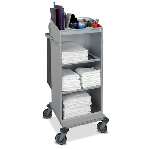 Clean linen trolley - FRONSAC - Mercura Industries - with shelf / 1-bag