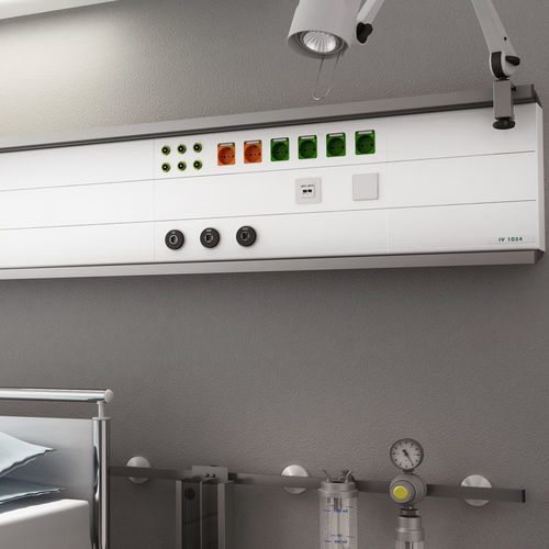 Wallmounted bed head unit IV 1054 Modul technik horizontal / for