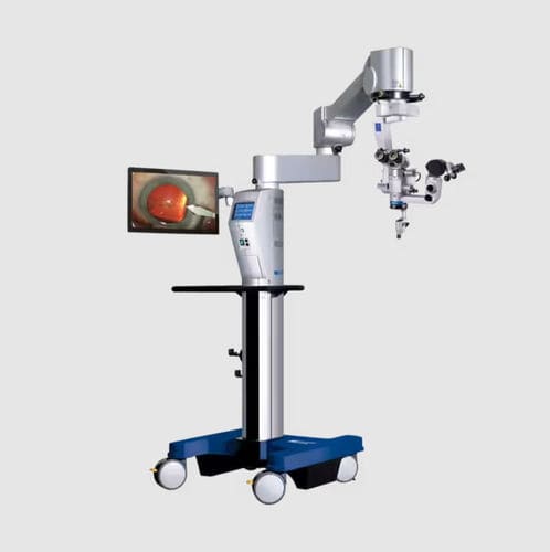 Ophthalmic operating microscope - Hi-R NEO 900 - Haag-Streit Surgical - maxillofacial surgery / on casters