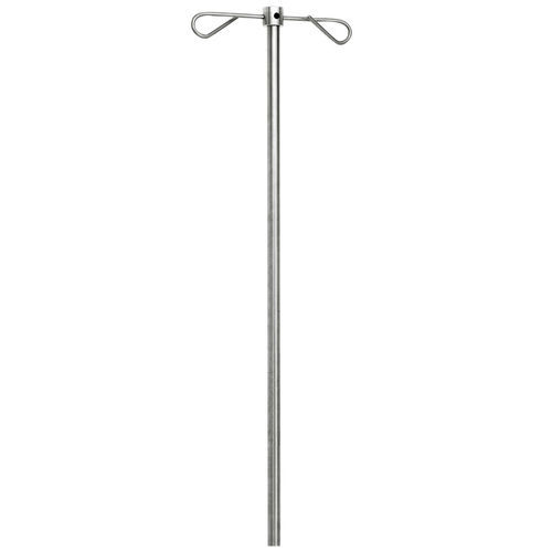 Rail-mounted IV pole - IST18800 - MTH Medical GmbH - 2-hook / stainless steel