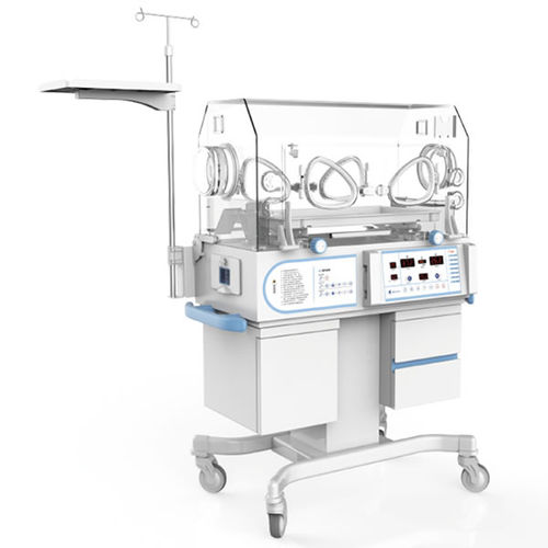 Infant incubator on casters - YXK-2000GA - Heal Force - with monitor / with phototherapy lamp / with 4 operating windows
