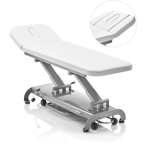 Electric massage table - S2  - Novak M - on casters / with adjustable height backrest / 2-section