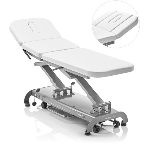 Electric massage table - S3 - Novak M - on casters / with headrest / with adjustable height backrest