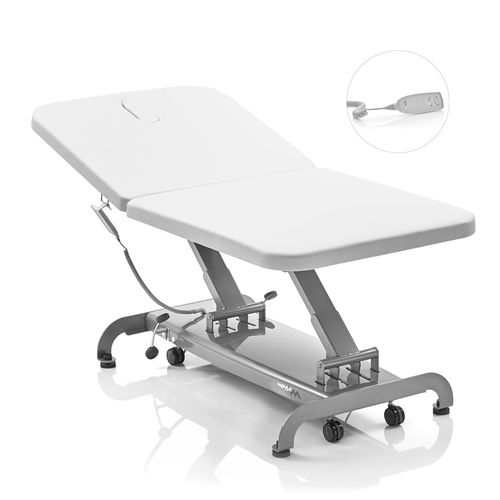 Electric Bobath table - S2 - Novak M - on casters / with adjustable height backrest / 2-section