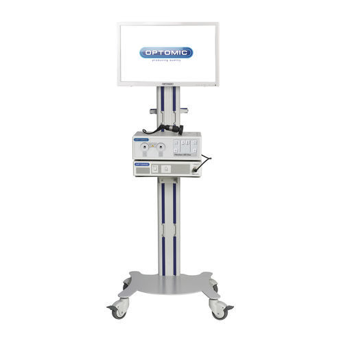 Endoscopy trolley - COMPACT - OPTOMIC - transport / with drawer / 1-shelf