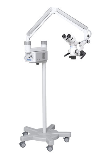 Dental surgery microscope - OP-Dent-5 - OPTOMIC - floor-mounted ...