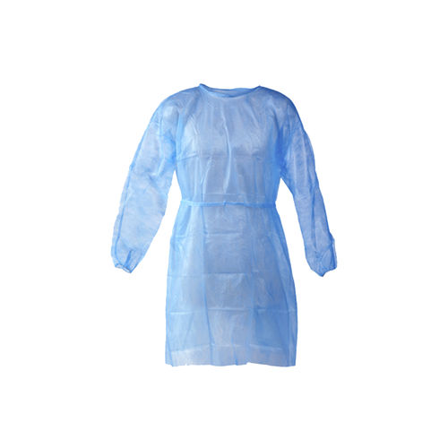 Unisex patient gown - GOWN01 - Pharmaplast - polypropylene / disposable / blue