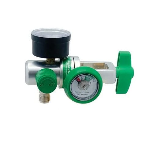 Oxygen pressure regulator - EasyGauge - Precision Medical - single-stage / adjustable-flow
