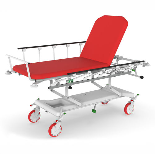 Transport stretcher trolley - URGENT - PROMA REHA - emergency / hydraulic / height-adjustable