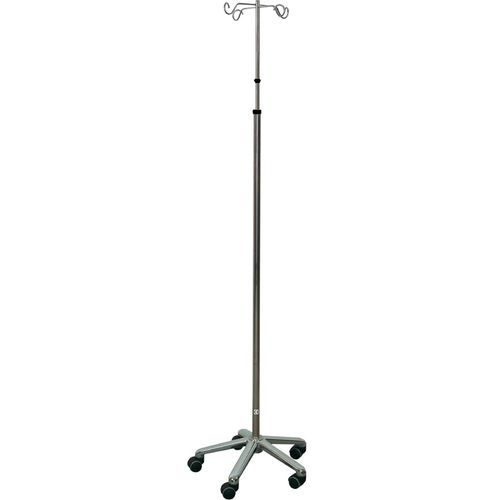 IV pole on casters - 2981-01 - Promotal - 4-hook / stainless steel