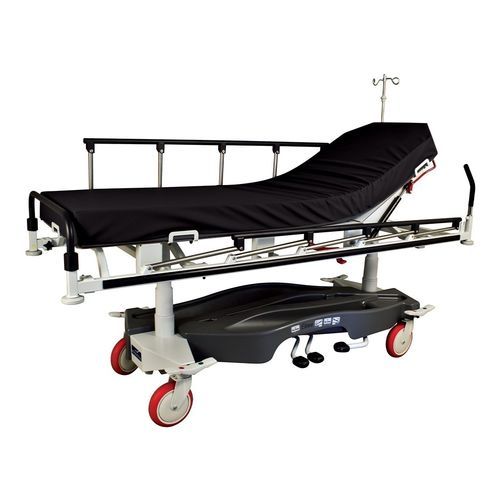 Transfer stretcher trolley - ELINEO - Promotal - hydraulic / height-adjustable / with adjustable backrest