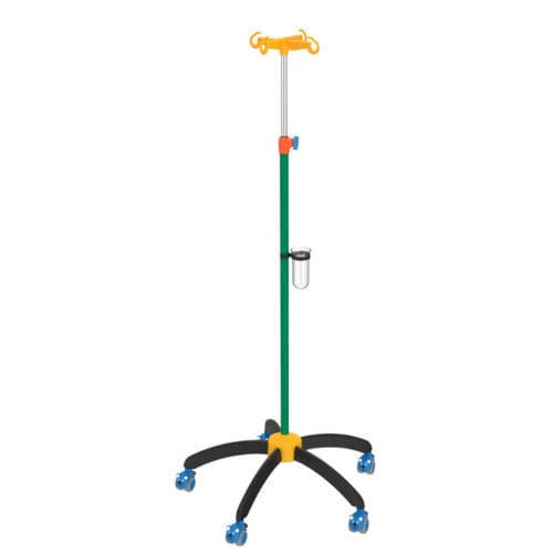 Pediatric IV pole - I-HA4126 - provita medical - on casters / 4-hook / for beds