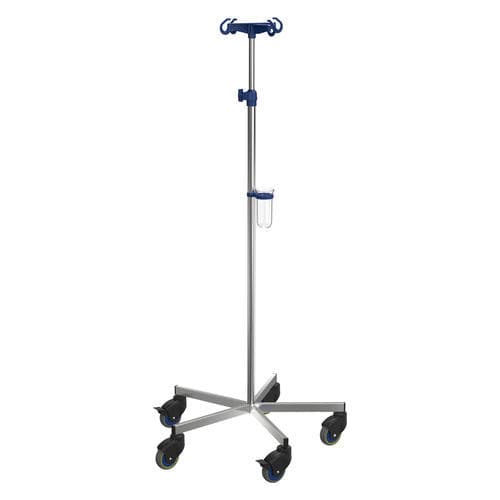 IV stand on casters - I-M12121 - provita medical - 4-hook / stainless steel / non-magnetic