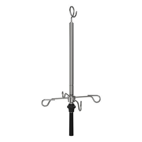 Rail-mounted IV pole - I1021252 - provita medical - ceiling-mounted / 4-hook / stainless steel