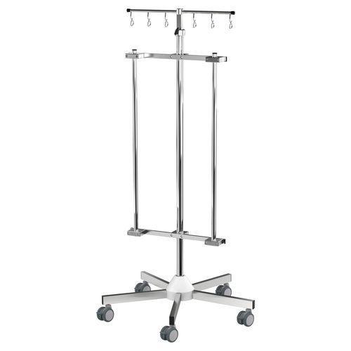 IV pole on casters - ISP|80 - provita medical - 6-hook / for syringe pumps / telescopic