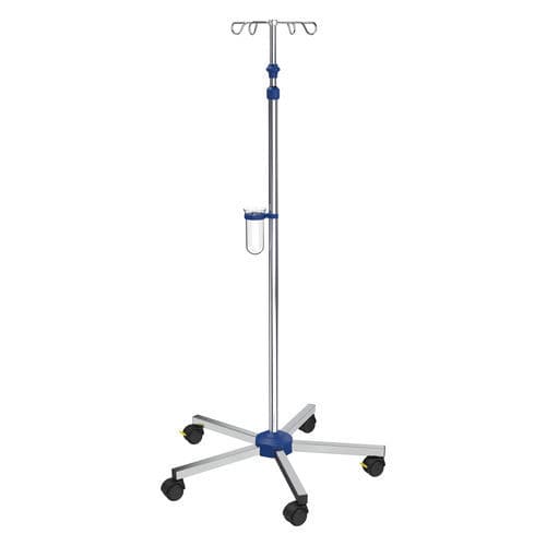 IV pole on casters - I-N41212 - provita medical - 4-hook / for beds / height-adjustable