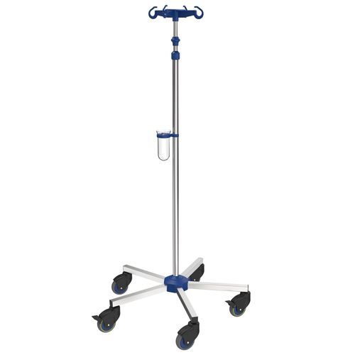 IV pole on casters - I-N12111 - provita medical - 4-hook / stainless steel / for beds