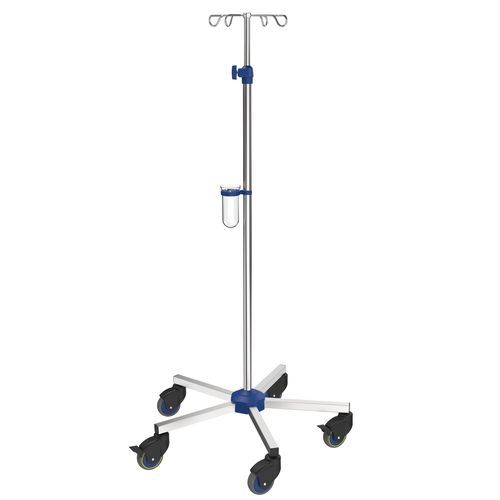IV pole on casters - I-N42222 - provita medical - 4-hook / for beds / height-adjustable