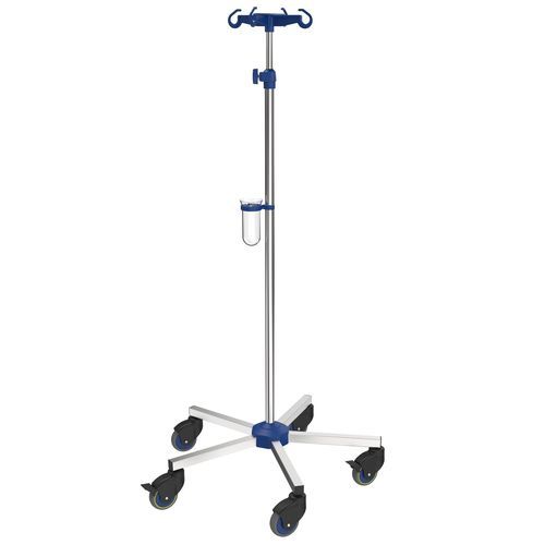 IV pole on casters - I-N12121 - provita medical - 4-hook / stainless steel / height-adjustable