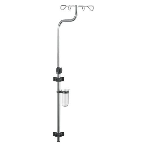 Wall-mounted IV pole - I-WAND01 - provita medical - 4-hook / stainless steel / aluminum