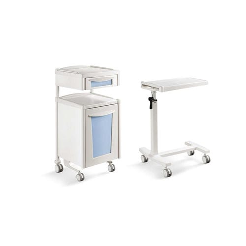 Bedside cabinet on casters - 2552 - Psiliakos Leonidas - with separate over-bed table
