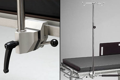 Table-mounted IV pole - 10-401 - Reison Medical - aluminum / stainless steel / for operating tables