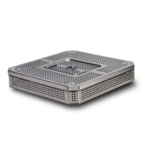 Instrument sterilization tray - 64-22510 series - RfQ-Medizintechnik - stainless steel / silicone