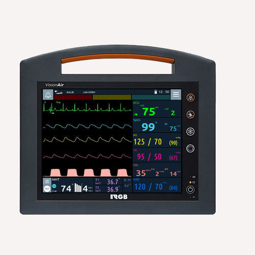 Compact multi-parameter monitor - VisionAir - RGB Medical Devices - portable / ECG / RESP