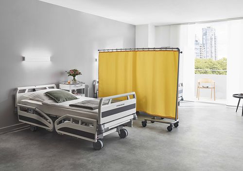 Mobile hospital screen - FG95 - Ropimex R. Opel  - telescopic / 2-panel / aluminum