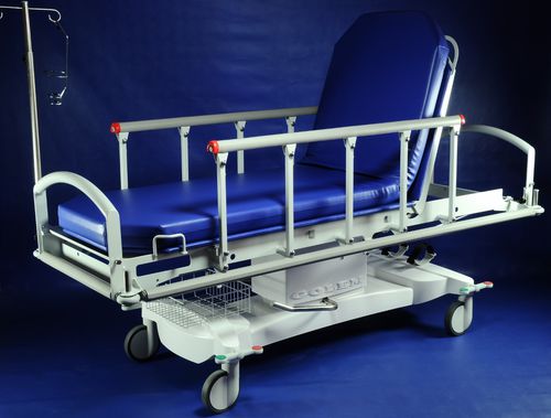 Transport stretcher trolley - GOLEM TRANS - RQL - GOLEM tables - manual / height-adjustable / 2-section