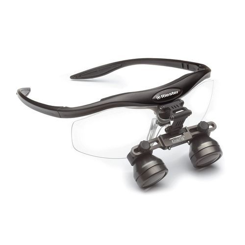 Glasses-type surgical loupe - SuperVu Galilean - Rudolf Riester  - with flip-up system