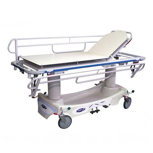 Transport stretcher trolley - ES 711X - Savion Industries - trauma / manual / height-adjustable