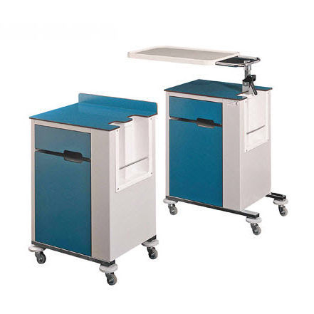 Bedside table on casters - BSC 1 series - Savion Industries - with wardrobe / with integrated over-bed table